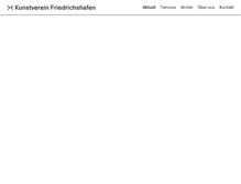 Tablet Screenshot of kunstverein-friedrichshafen.de
